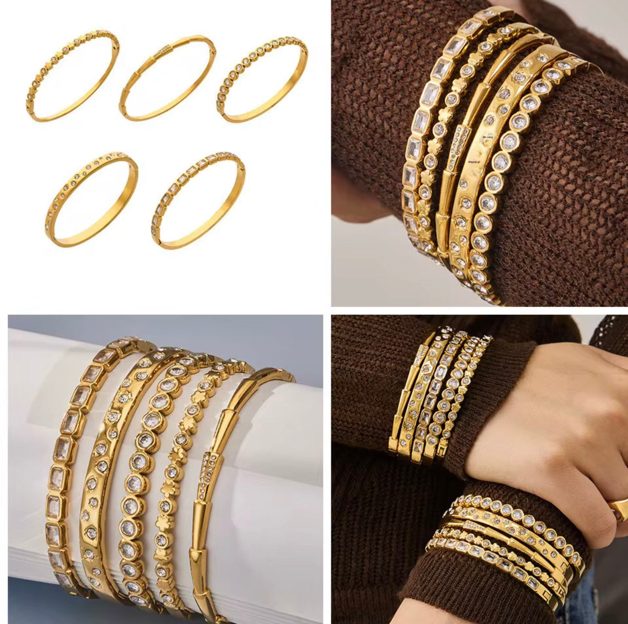 5 Stack Bangles - Set