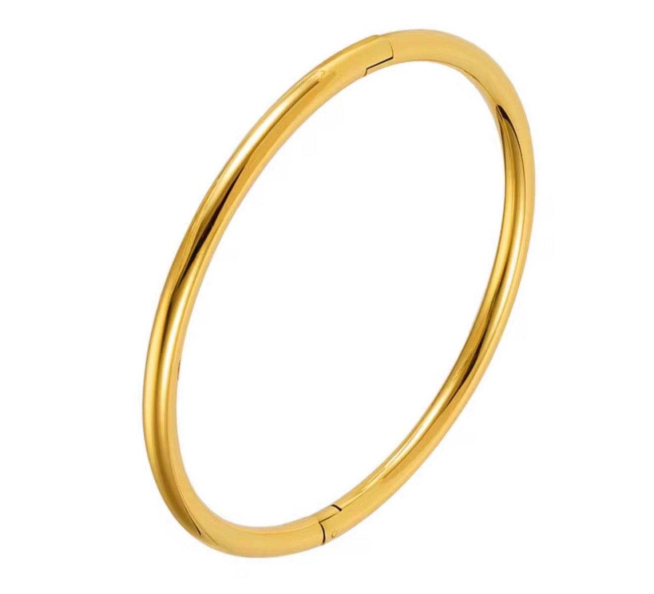 Solid bangle- 18k stainless steel