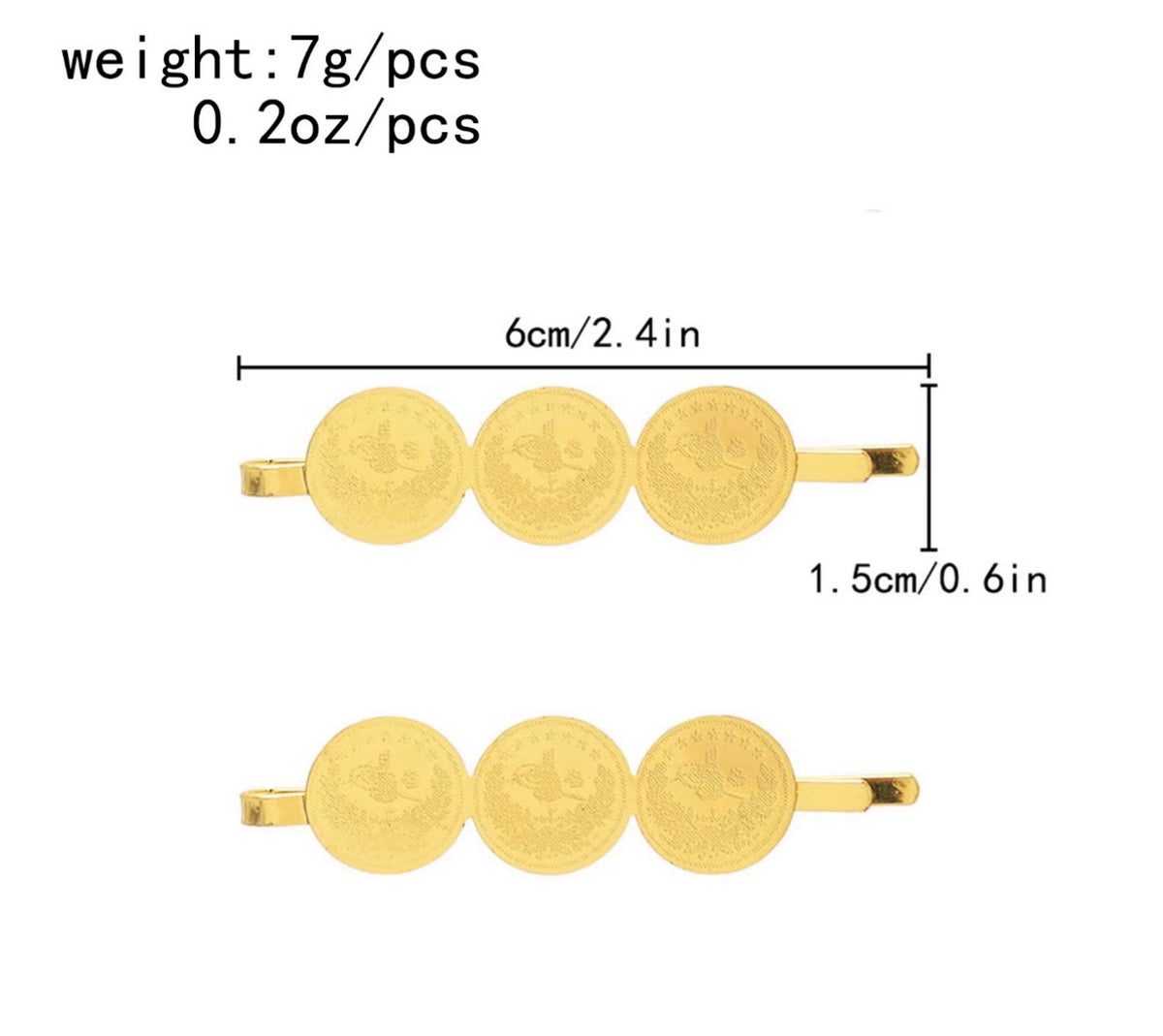 3 lira coin- hijab/ hair pin