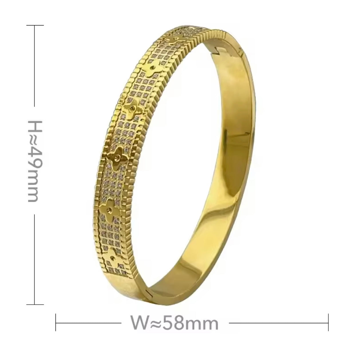 Flower diamond - bangle