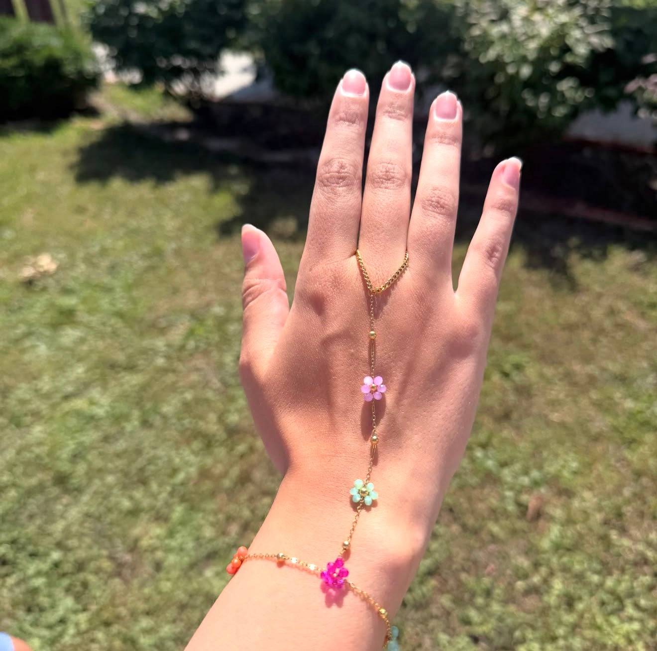 Flower hand chain-