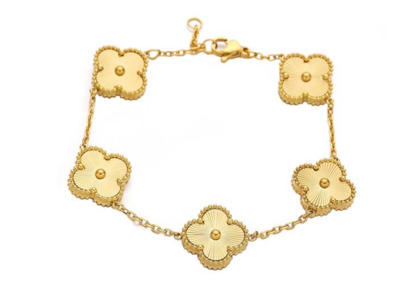 Large clover- bracelet gold