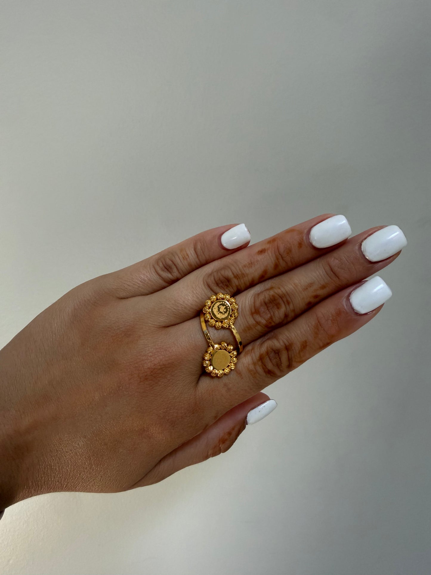 Double Coin - Adjustable Ring