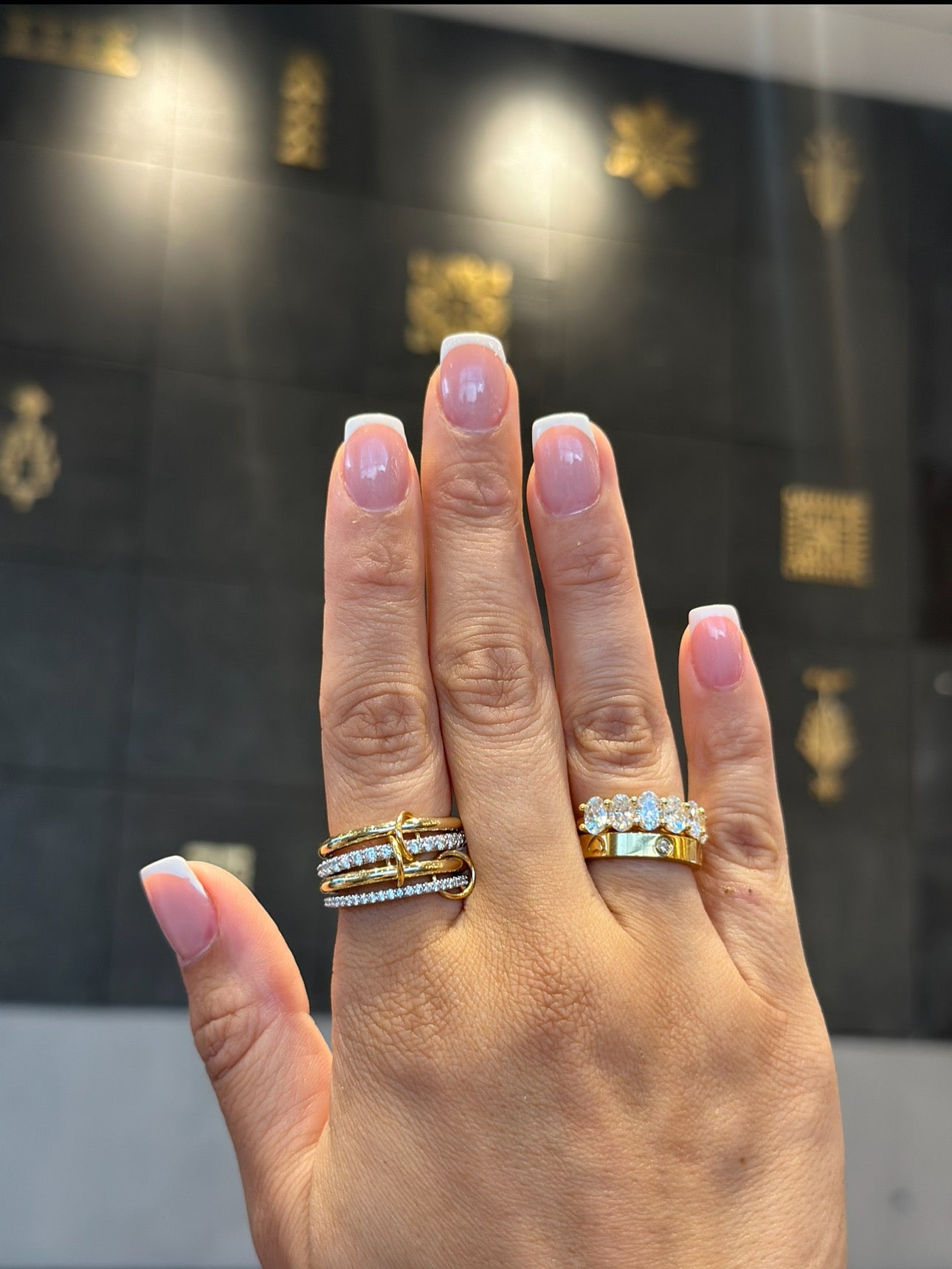 Eternity Band - Half Oval Moissanite Diamonds