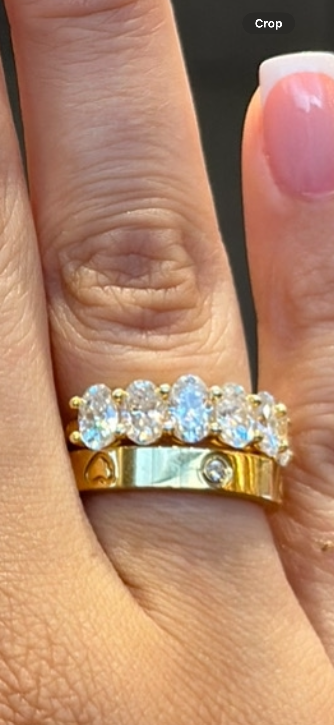Eternity Band - Half Oval Moissanite Diamonds