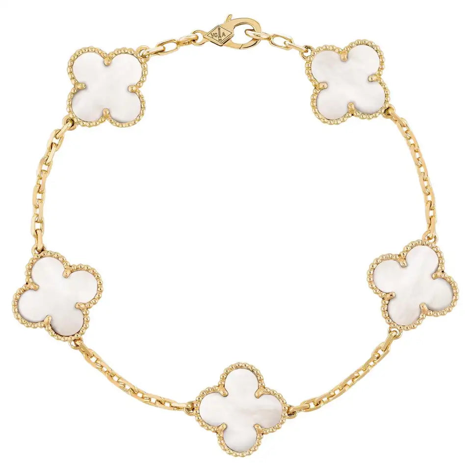 Clover Bracelet- Mother of Pearl