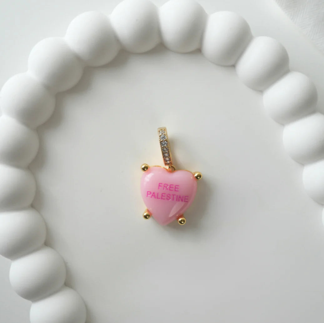 Free Palestine- Pink necklace