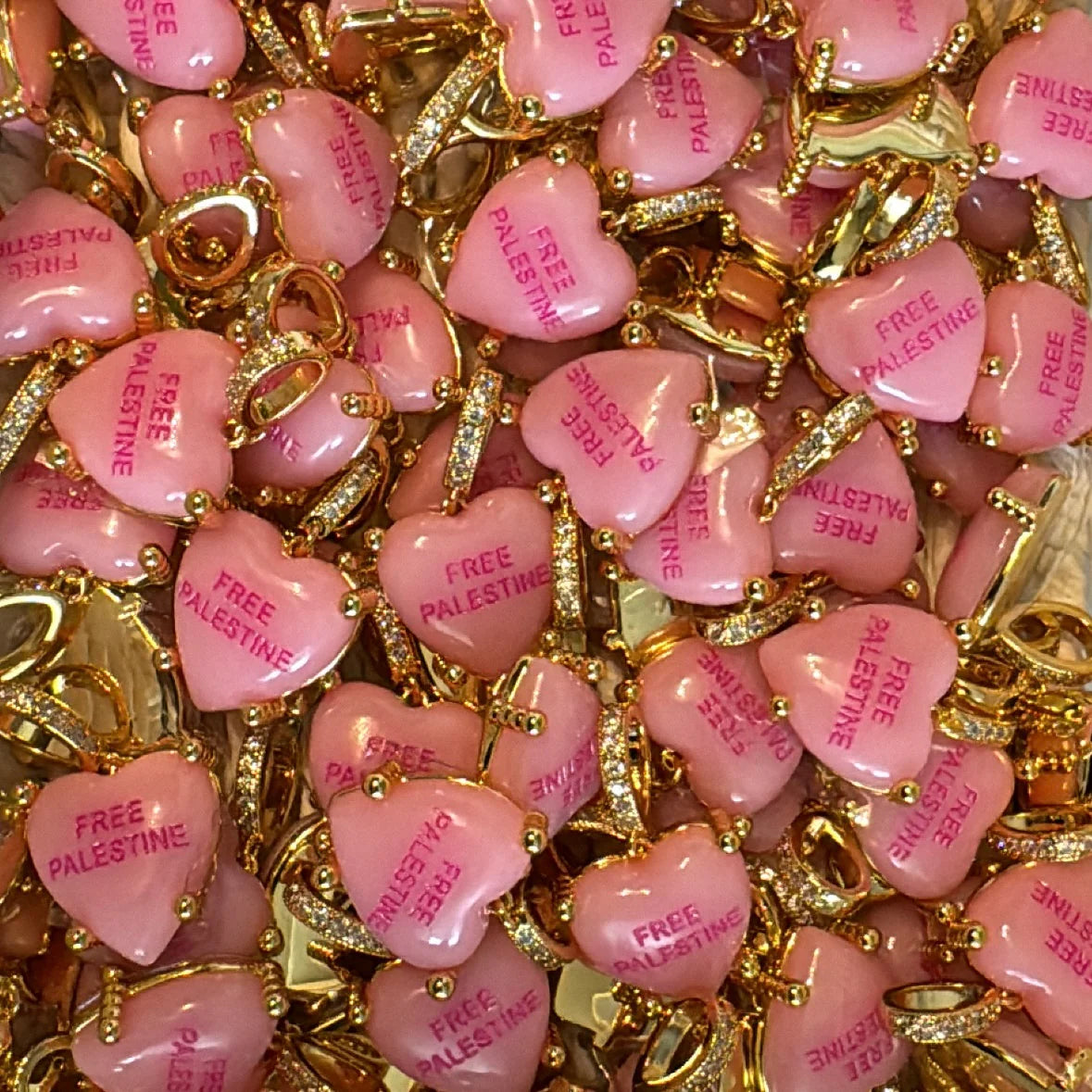 Free Palestine- Pink necklace