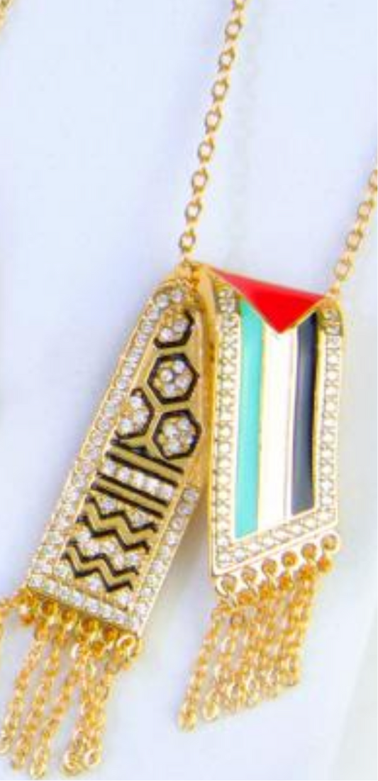 Palestine Flag scarf - necklace