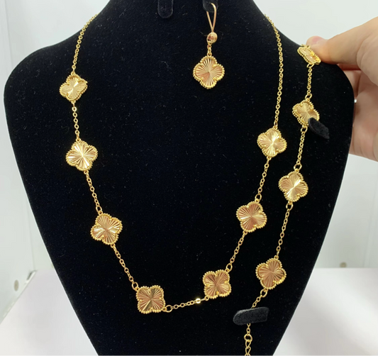 Clover Set- 24K gold plated