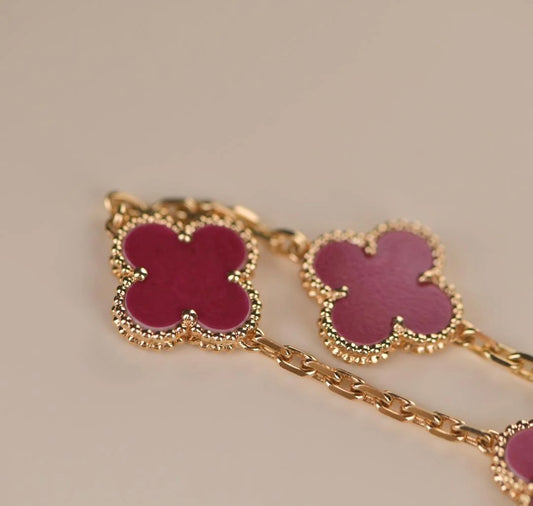 Clover Bracelet - Maroon Large