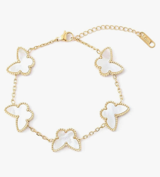 Butterfly Bracelet - white