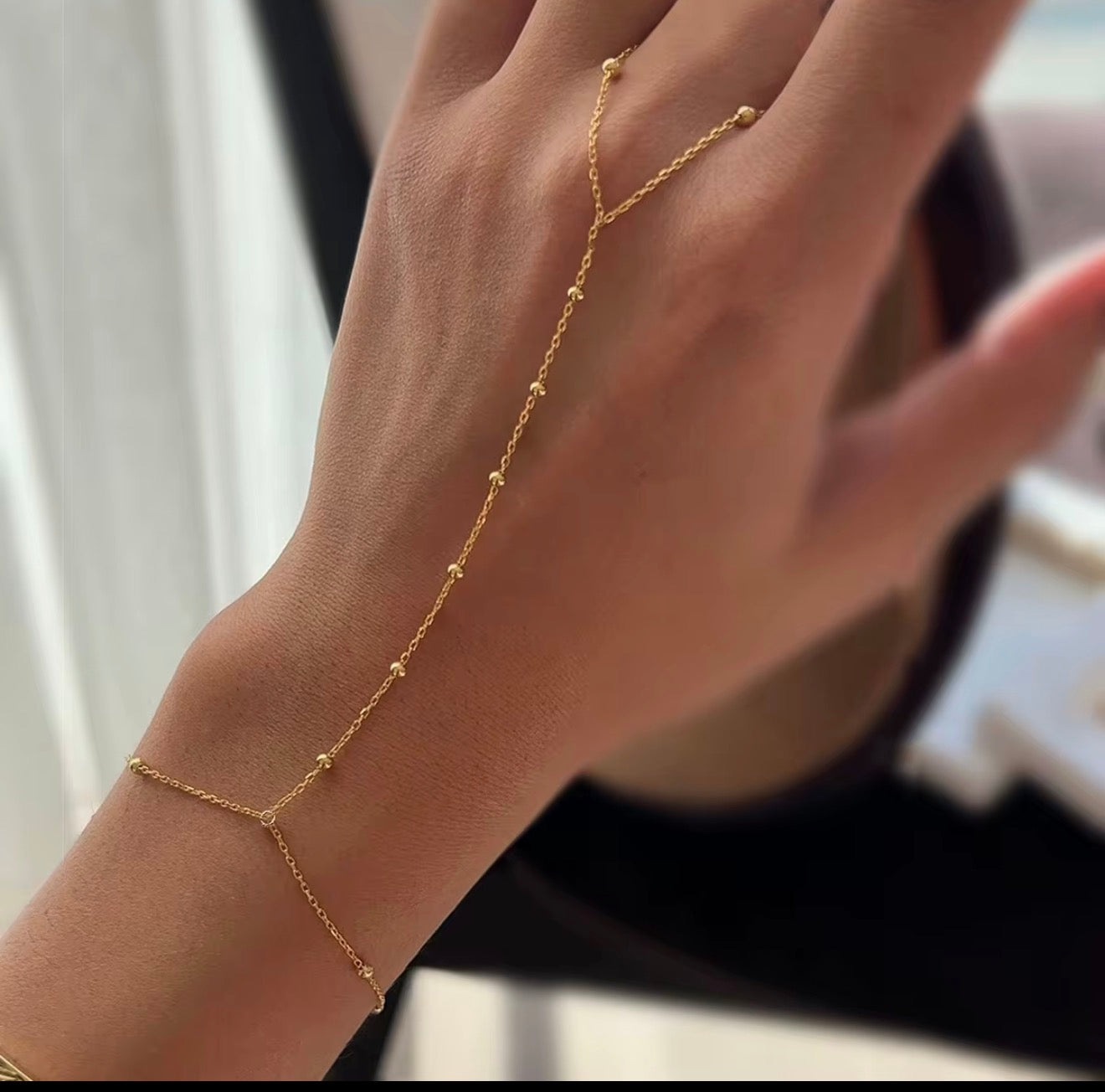 Beaded Hand Chain-