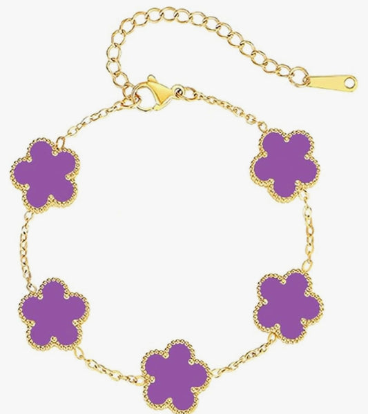 Clover Bracelet- purple large