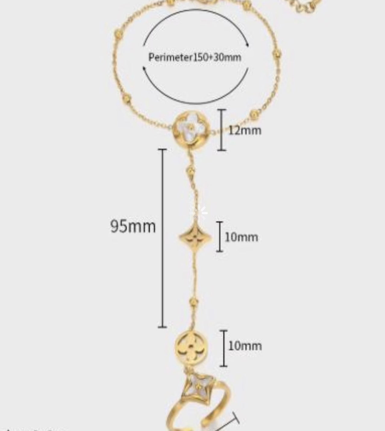 Silver flower - handchain