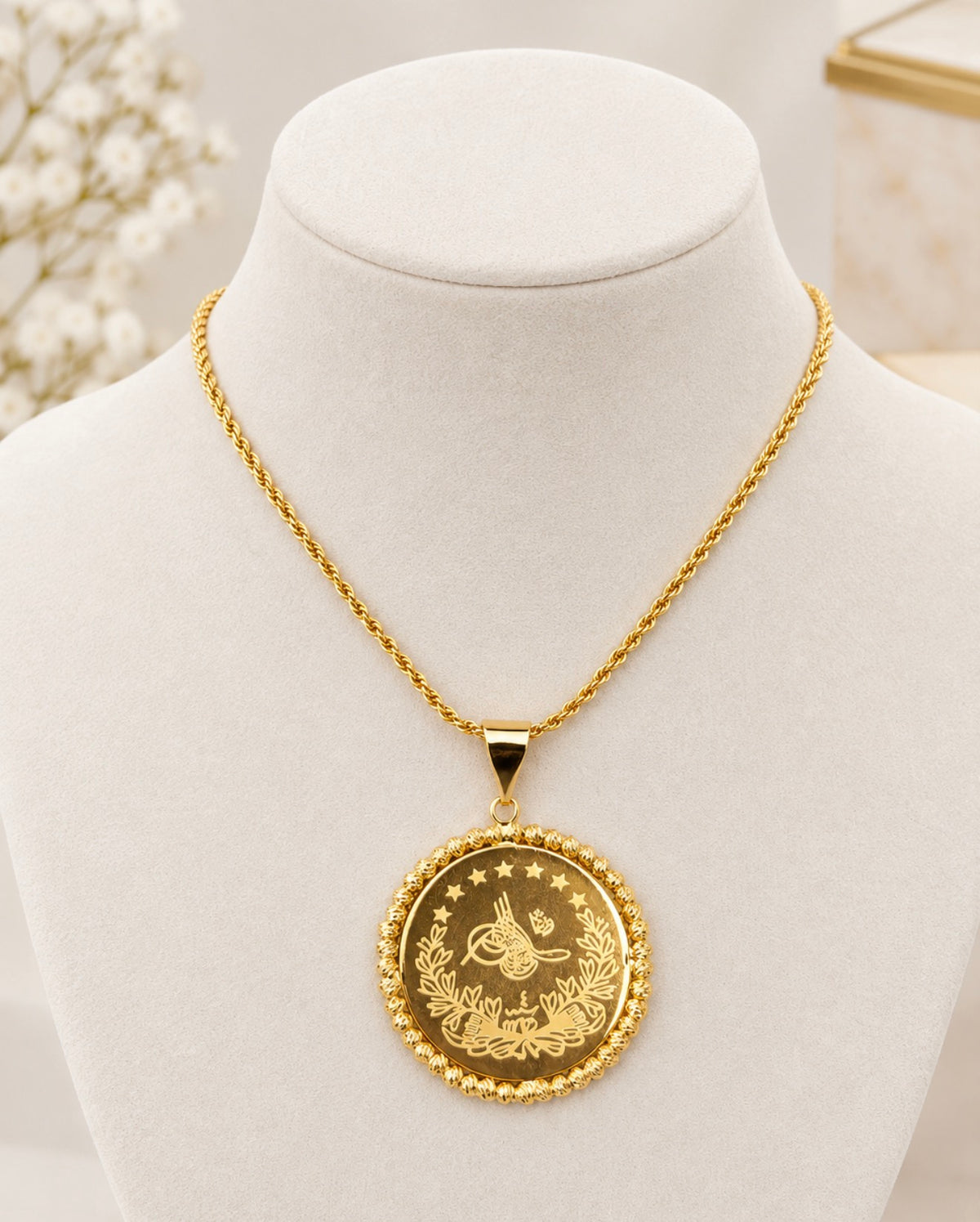 Turkish Lira Coin- large necklace