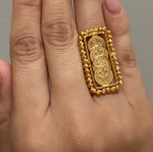 Adjustable coin ring