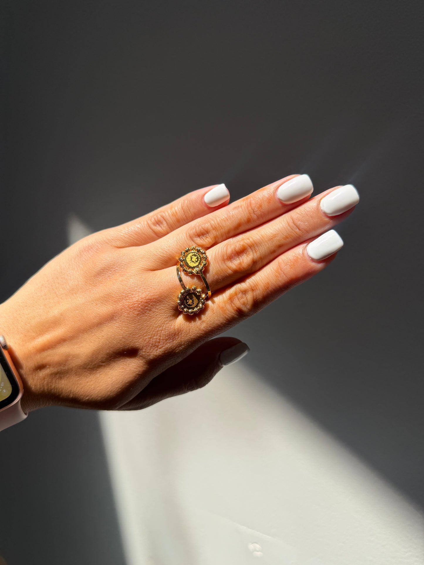 Double Coin - Adjustable Ring