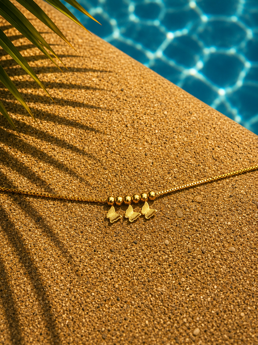 3 Stacked Butterflies- Anklet
