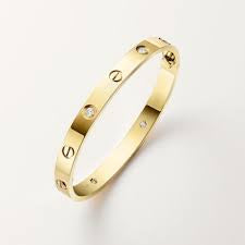 Love bangle- half diamonds