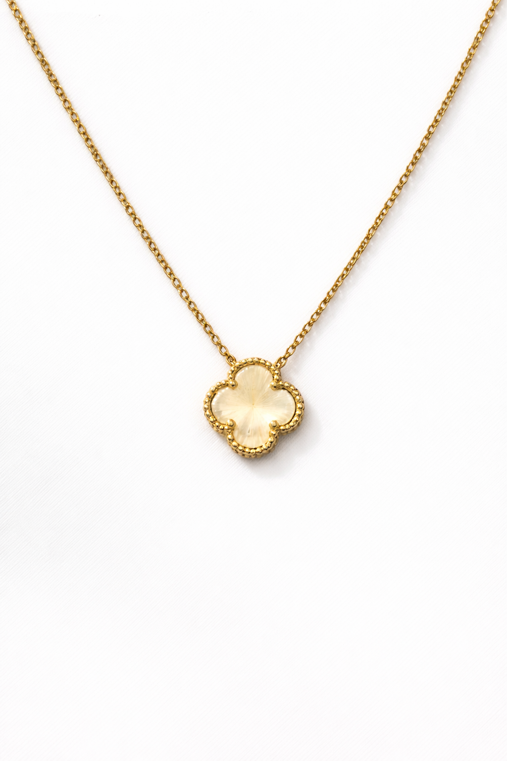 Single Clover Necklace - Gold