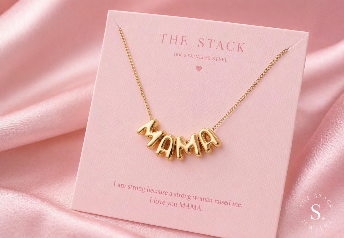 MAMA bubble letter - necklace