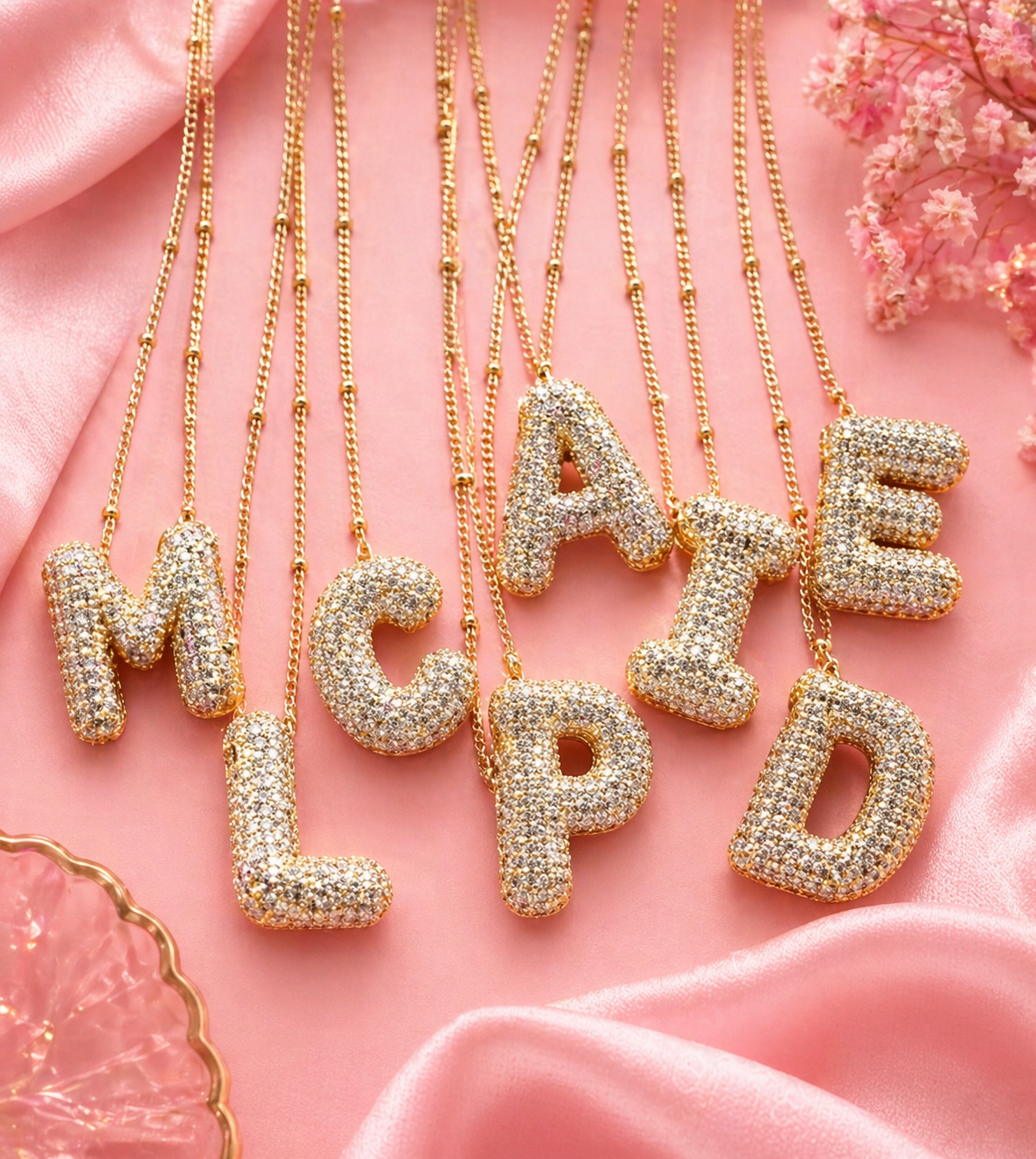 Bubble Letter -necklace