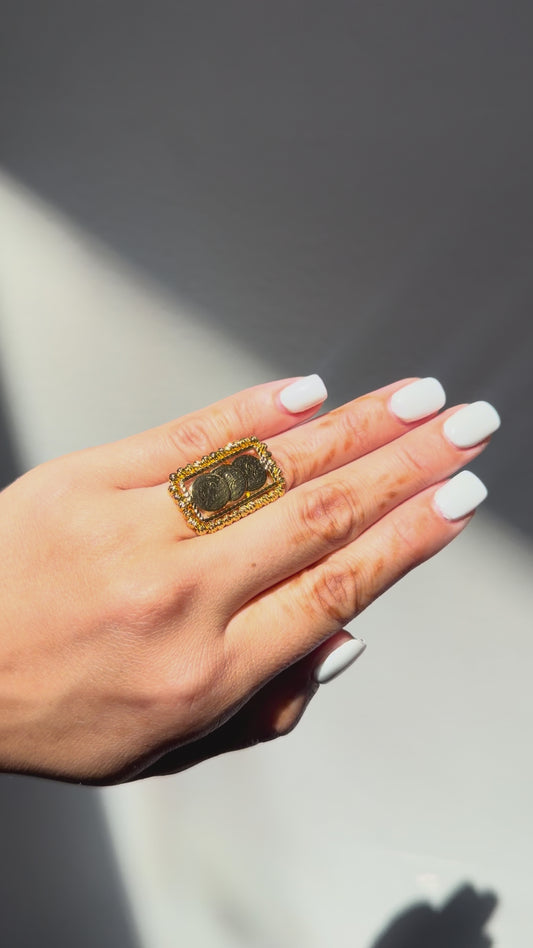 3 Stacked Coin - Ring